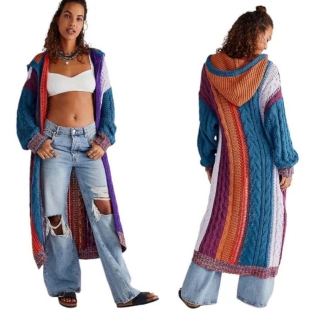 Free People Hearts on Fire maxi cardigan